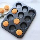Forma Antiaderente para Pão de Queijo e Bolinhos - 12 Cavidades Preta
