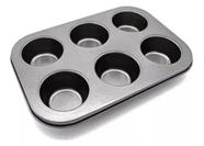 Forma Assadeira Aço Inox Anti Aderente 6 Cavidades Cupcakes Petit Gateau Pão De Q Cozinha - Wellmix Forma Assadeira Aço Inox Anti Aderente 6 Cavidades Cupcakes Petit Gateau Pão De Q Cozinha - Wellmix