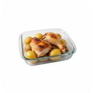 Forma Assadeira De Vidro Airfryer Quadrada 1,5lts Méida