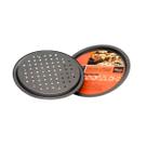 Forma Assadeira Pizza Perfurada Antiaderente 35cm Cinza