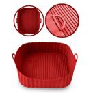 Forma Assadeira Quadrada de Silicone 16cm para Cozinha Luxo Vermelho