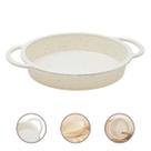 Forma Assadeira Redonda de Silicone Antiaderente 25cm Branca com Alça Iron