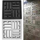 Forma Base Plastica Taco Chines p Fabricação Concreto Bloco Vazado Elemento Aberto Janela 39x39x7 Cobogó Combosé Iluminação