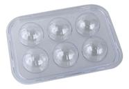Forma Caixa Blister Brigadeiro Doces 6 Cavidades Bwb Cristal Transparente