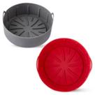 Forma cozimento redonda fritadeira eletrica silicone 16 cm x 16 cm x 7,7 cm