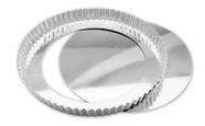 Forma Crespa Alumínio Polido 27cm Fundo Removível Tortas Quiches