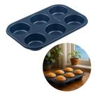 Forma Cupcake Muffin Mini Bolo 6 Cavidades Antiaderente Luxo