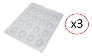 Forma de Acetato para ovo de pascoa de 10gr - Kit 3 unidades