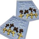 Forma de Acetato Simples Aplique Cruz Religioso Batizado 2 Unidades Forma de Acetato Simples Aplique Cruz Religioso Batizado 2 Unidades