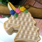Forma de Acetato Unicórnio Chocolate Pop It Fidget