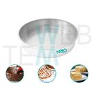 Forma de Bolo Redonda Baixa 6x20cm Alumínio Sustentável para Bolo, Torta, Quiche, Doce, Cozimento Uniforme, Fácil Limpeza, Uso Caseiro ou Profissional
