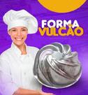 Forma de Bolo vulcão Decorada Asssadeira Confeiteira Grande Forma de Bolo vulcão Decorada Asssadeira Confeiteira Grande