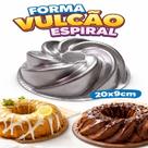 Forma De Bolo Vulcão Decorada Grande em Alumínio Grosso Elegante e Fácil de Desenformar Forma De Bolo Vulcão Decorada Grande em Alumínio Grosso Elegante e Fácil de Desenformar