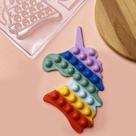 Forma de chocolate pop it fidget toys unicórnio cód 10268 - 01 unidade - bwb - loja do abençoado