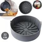 Forma De Cozimento Circular Silicone Para Air Fryer Fritadeira 22cm