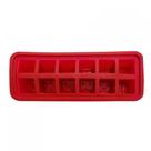 Forma de Gelo 12 Cubos de Silicone 26cmx22cmx3,3cm HomeCook Vermelho