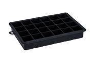 Forma de Gelo 24 Cubos 20 x 13 x 3cm em Silicone Preto