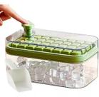 Forma De Gelo 64 Cubos Camada Dupla Recipiente Tampa/bandeja