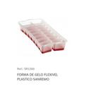 Forma de Gelo Com Fundo em Silicone Flexível Plástico - Sanremo - SR1260