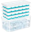 Forma de Gelo NFK Kit 4 Peças 48 Cubos de Silicone Empilhável