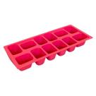 Forma de Gelo Plástico Flexível 12 Cubos Mix Home Cor:Rosa