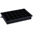 Forma De Gelo Silicone 24 Cubos 19,5x12,5x3cm Preto Weck Retangular Maleável Refrigeradores Sucos Drinks Bar