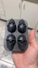 Forma De Gelo Silicone 3d Formato Caveira Crânio Drink Preto