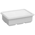 Forma de Gelo Silicone com Tampa 6 Cubos Cinza Lyor Freezer Drinks Sucos 16,5x13cm