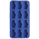 Forma De Gelo Silicone Fléxivel Desenho De Pinguim Azul