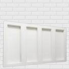 Fôrma de Gesso 3d Tijolinho Bricks Liso 25x8cm ABS 2mm Molde Para Gesso/Cimento 3d