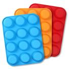 Forma de muffin de silicone Cozihom, 12 xícaras, antiaderente, de qualidade alimentar