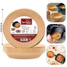 Forma De Papel Redondo Descartável Para Air Fryer / Fritadeira Elétrica 50 Peças 16cm