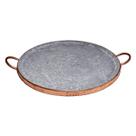 Forma de Pizza Redonda de Pedra 37cm Alças de Cobre Titan