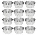 Forma De Pudim Bolo Suíça Com Furo 15 x 6 cm Redonda Kit 12 Peças