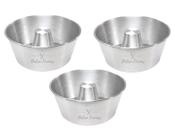 Forma De Pudim Bolo Suíça Com Furo 18 x 8 Redonda Kit 3 Peças