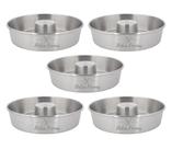 Forma De Pudim Bolo Suíça Com Furo 26 x 6 cm Redonda Kit 5 Peças