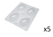 Forma De PVC 100g Para Ovo Páscoa De Liso - Kit 5 unidades