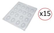 Forma de PVC para ovo de pascoa de 10gr - Kit 15 unidades