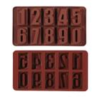 Forma de Silicone 15 Cubos Marrom Sabonete Gelo Para Chocolate