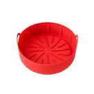 Forma De Silicone Antiaderente Air Fryer 16cm redonda vermelha