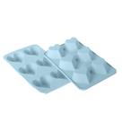 Forma de silicone azul formato Coração 6 cavidades 60ml cada Allonsy