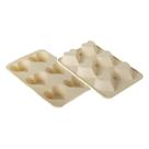 Forma de silicone bege formato Coração 6 cavidades 60ml cada Allonsy