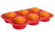 Forma de Silicone com 6 Cavidades para Cupcake Muffins 25,5cm