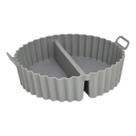 Forma de Silicone com Divisórias Protetor Fritadeira Air Fryer Antiaderente 20cm