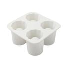 Forma De Silicone Com Quatro Furos Para Cubos De Gelo Redondos Em Formato De Copo Para Uísque E