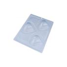 Forma de silicone coração médio liso 3 partes (cod 10258) Bwb