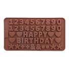 Forma De Silicone Números E Happy Birthday Chocolate