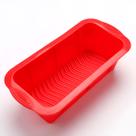 Forma de Silicone Pão Bolo Retangular Assadeira Vermelha