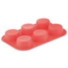 Forma de Silicone para 6 Cupcake Vermelho 26 cm - Mimo Style - SN19077
