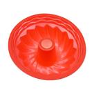 Forma de silicone para bolo com furo central antiaderente flexível
